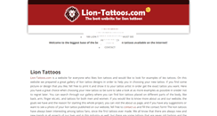 Desktop Screenshot of lion-tattoos.com