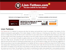Tablet Screenshot of lion-tattoos.com